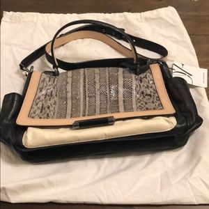 Diane Von Furstenberg Highline Courier Snakeskin